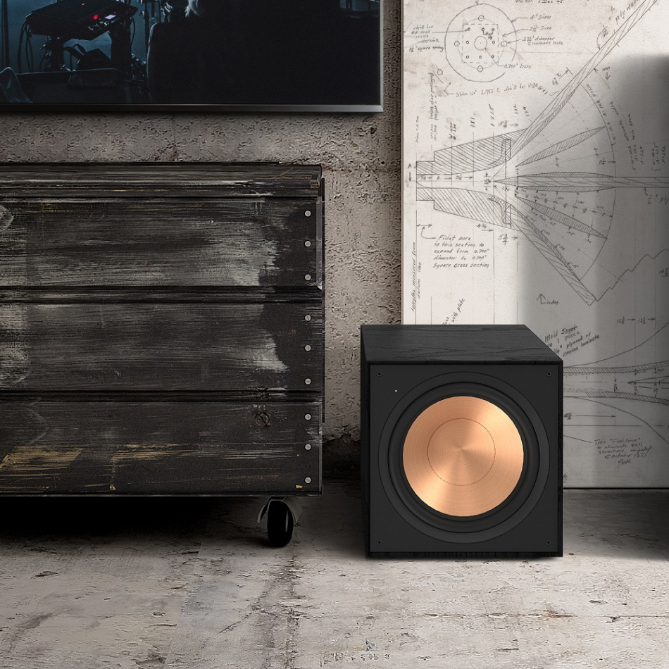 Klipsch R-121SW aktiv subwoofer, svart
