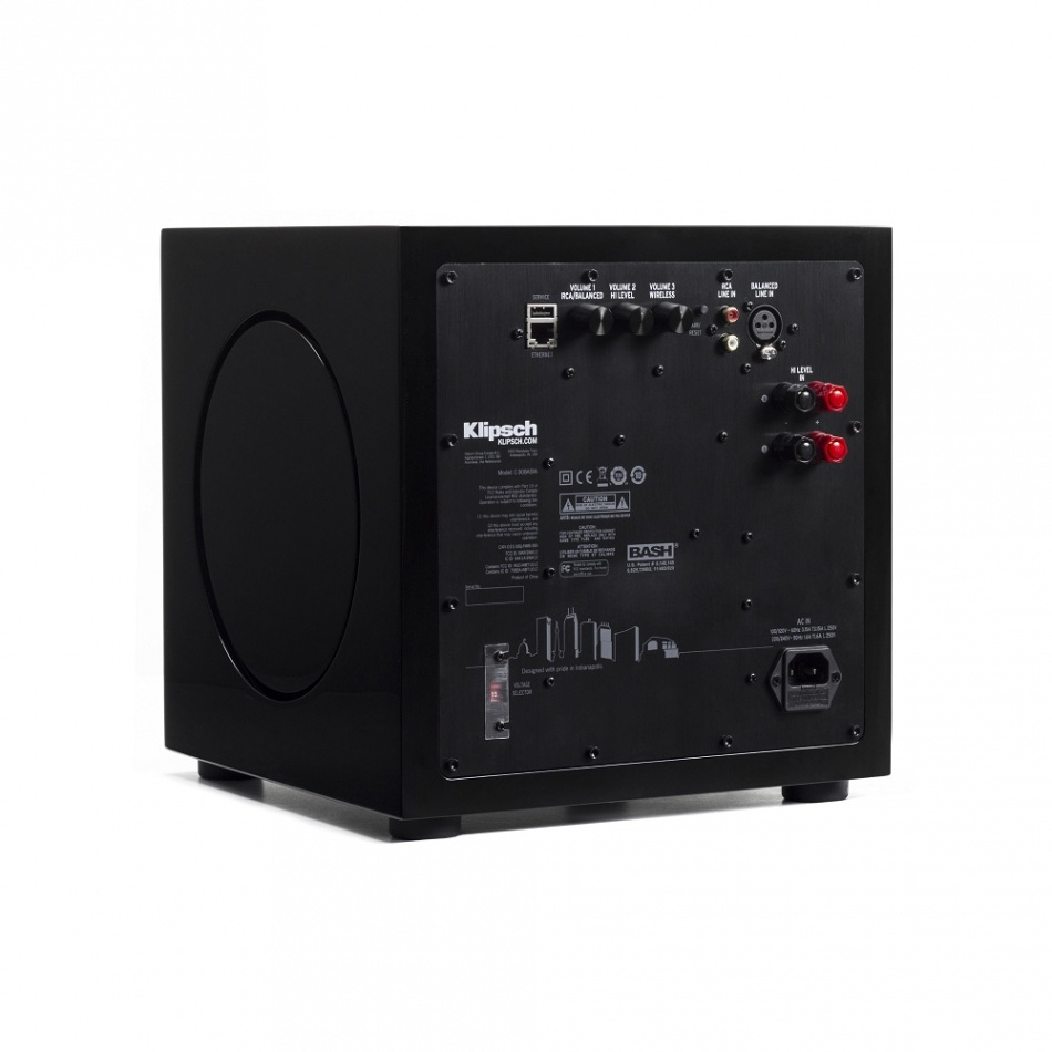 Klipsch C-308ASWi aktiv subwoofer, svart