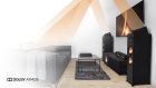Klipsch R-40SA Dolby Atmos-högtalare, svart par Returexemplar Klipsch R-40SA Dolby Atmos-högtalare, svart par Returexemplar