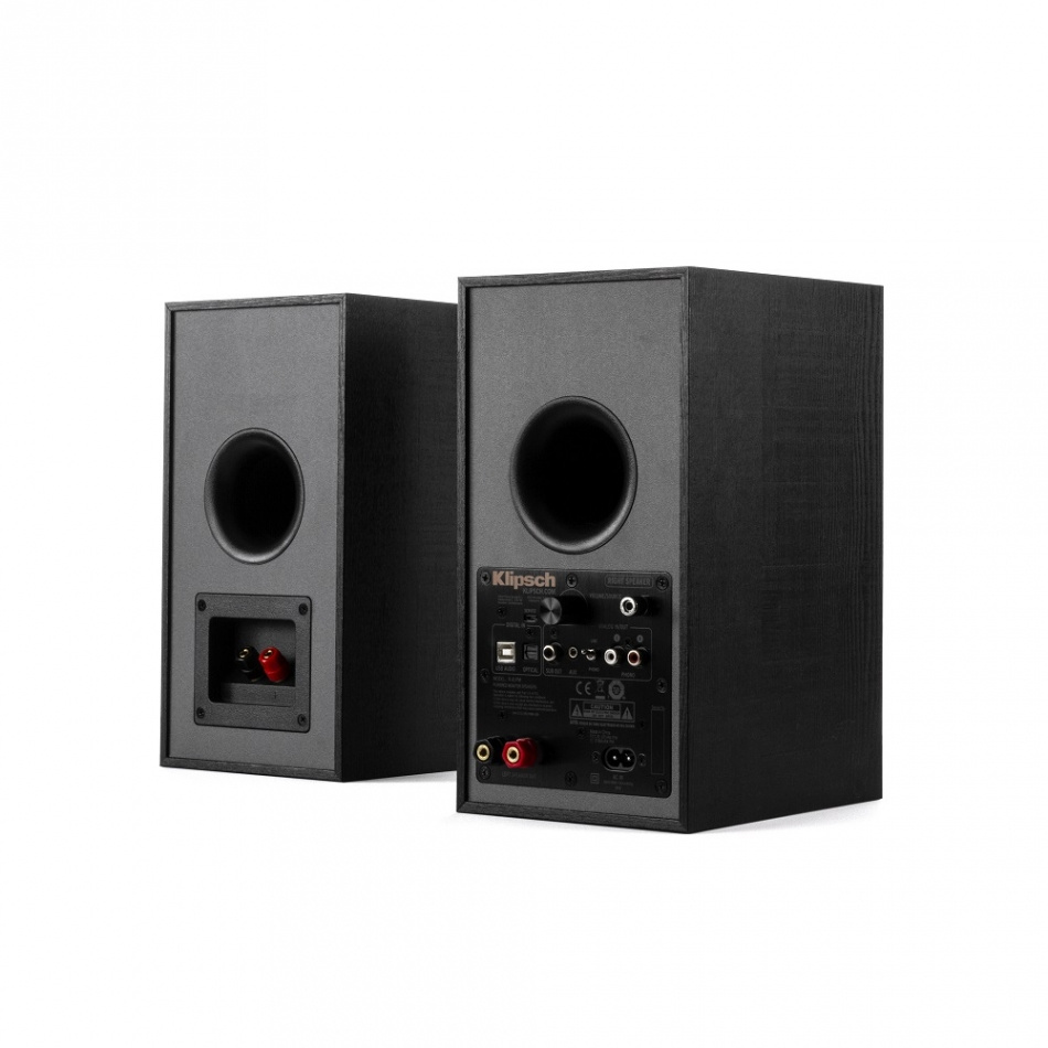 Klipsch R-41PM aktiva högtalare med Bluetooth, RIAA-steg & DAC, svart par