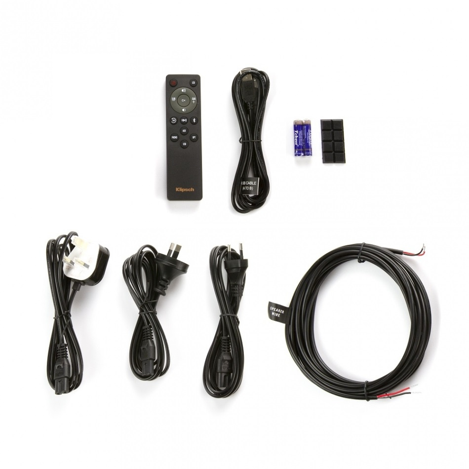 Klipsch R-41PM aktiva högtalare med Bluetooth, RIAA-steg & DAC, svart par