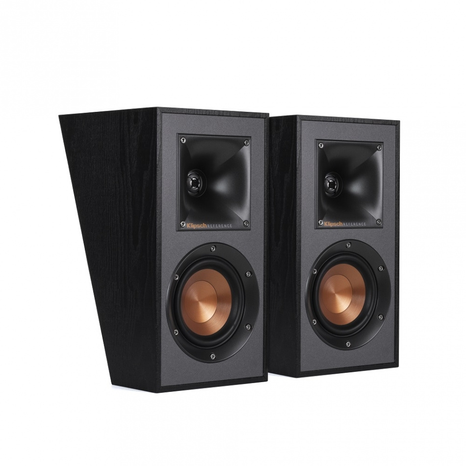Klipsch R-41SA Dolby Atmos-högtalare, svart par UTFÖRSÄLJNING