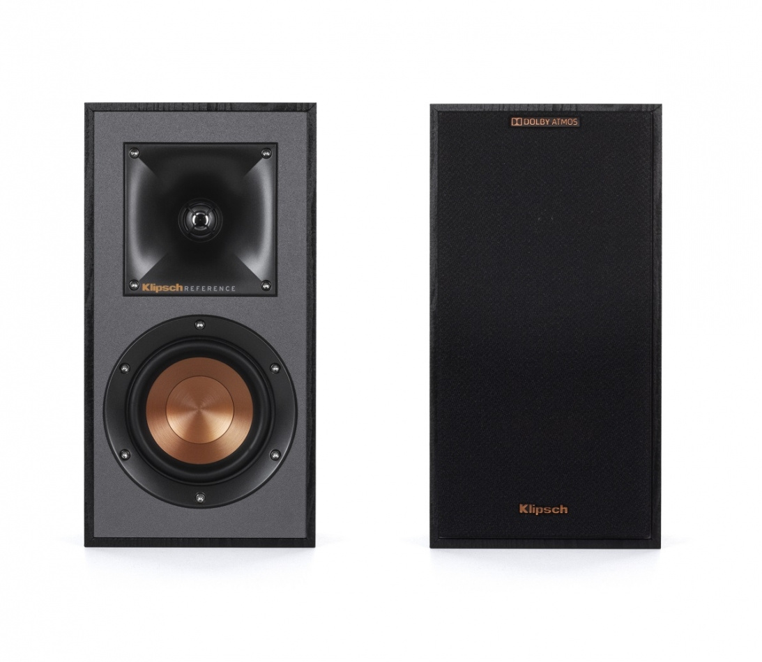Klipsch R-41SA Dolby Atmos-högtalare, svart par UTFÖRSÄLJNING