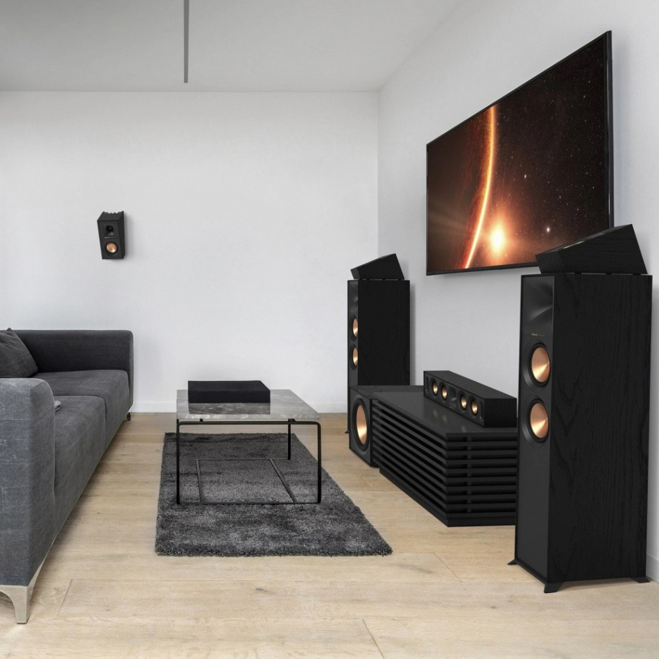 Klipsch R-600F hornladdade golvhögtalare, svart par