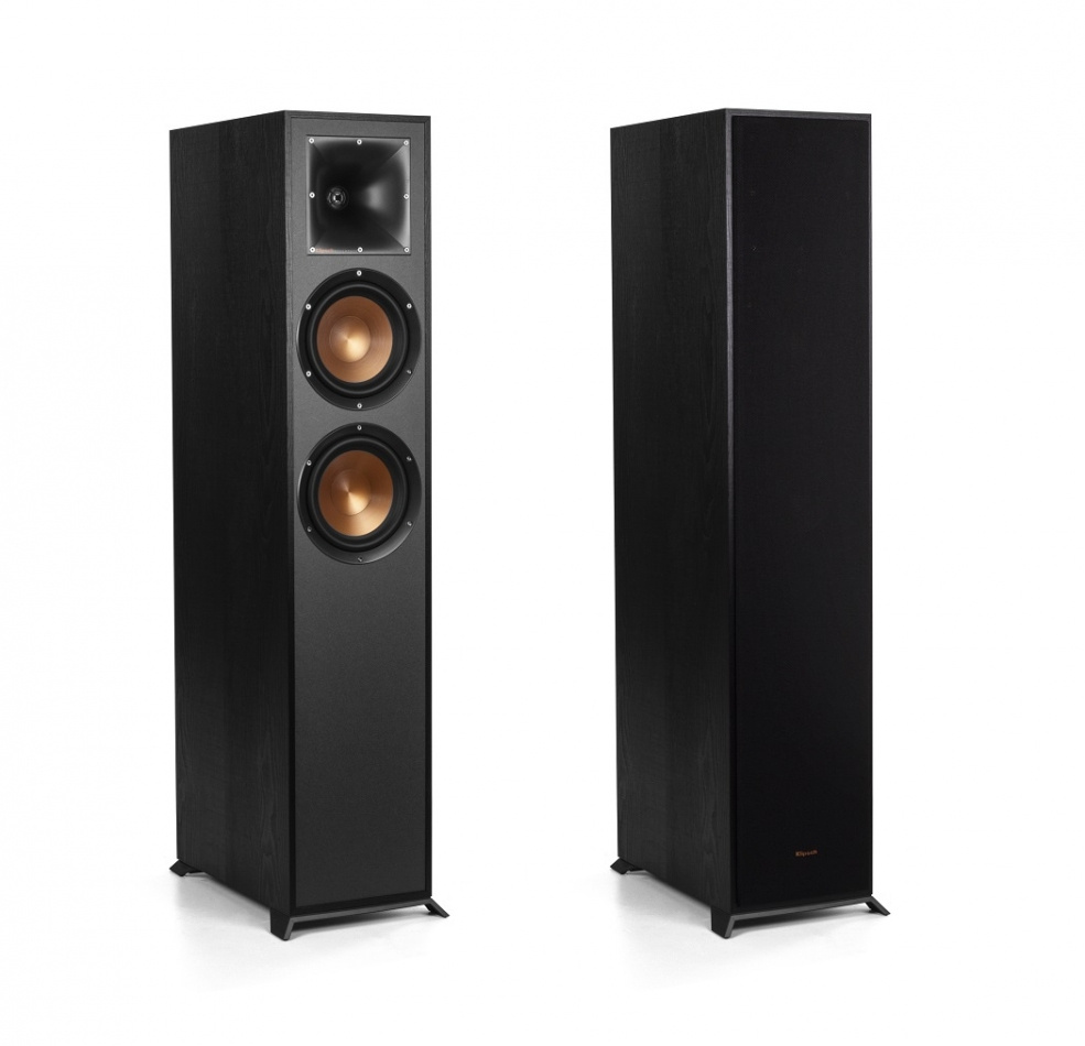 Klipsch R-620F golvhögtalare, svart par UTFÖRSÄLJNING