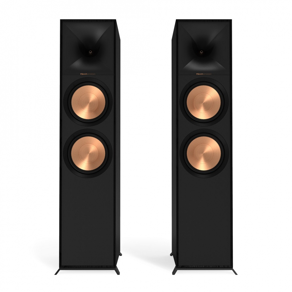 Klipsch R-800F hornladdade golvhögtalare, svart par
