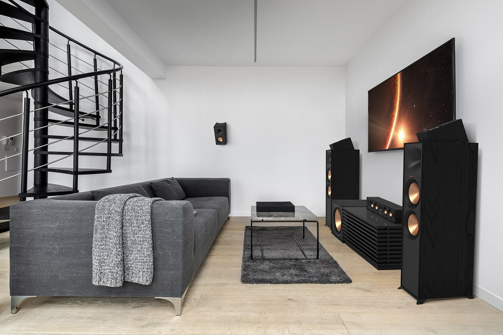 Klipsch R-800F hornladdade golvhögtalare, svart par