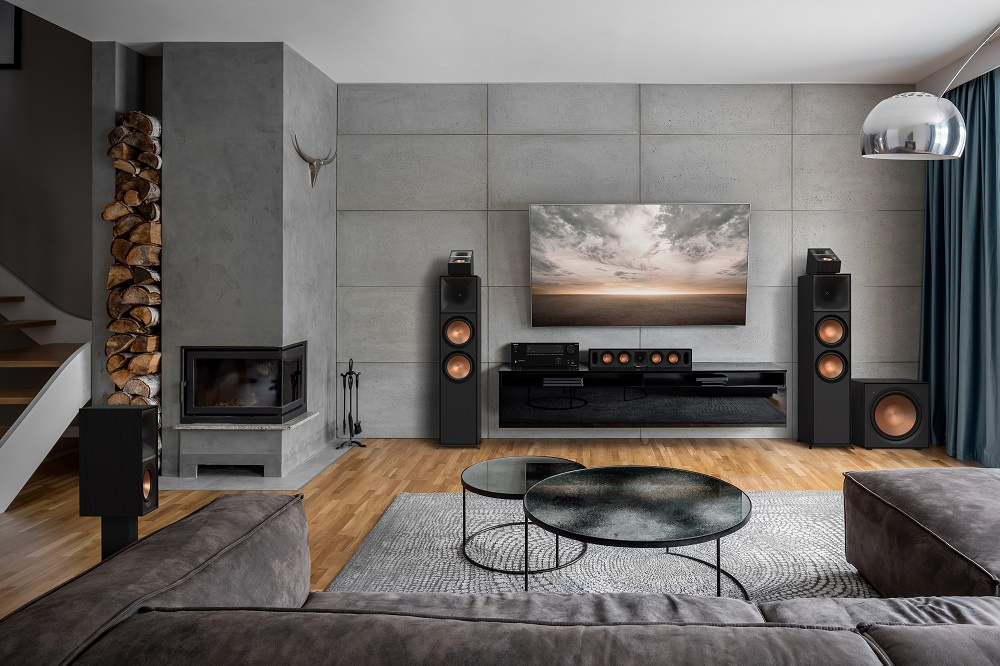 Klipsch R-800F hornladdade golvhögtalare, svart par