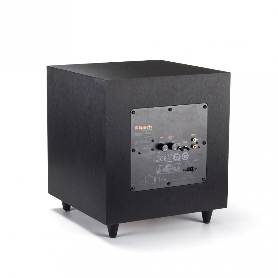 Klipsch R-8SW, aktiv subwoofer svart