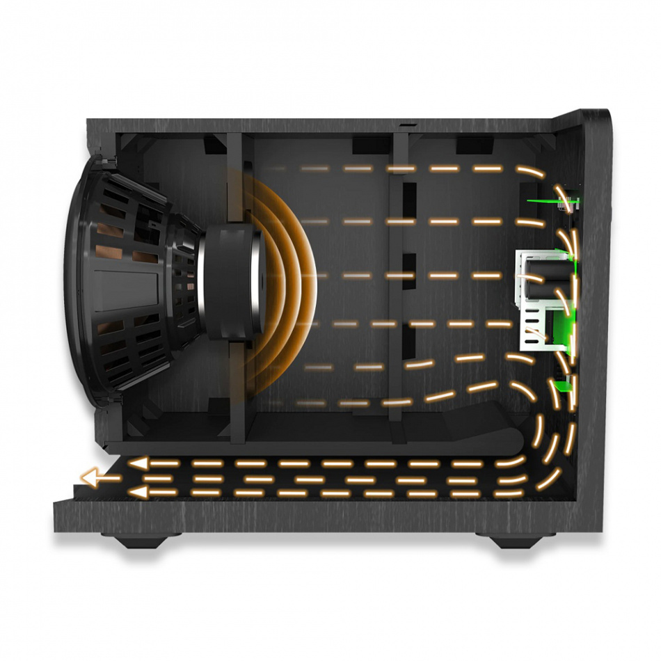 Klipsch RP-1200SW aktiv subwoofer med trådlös möjlighet, svart