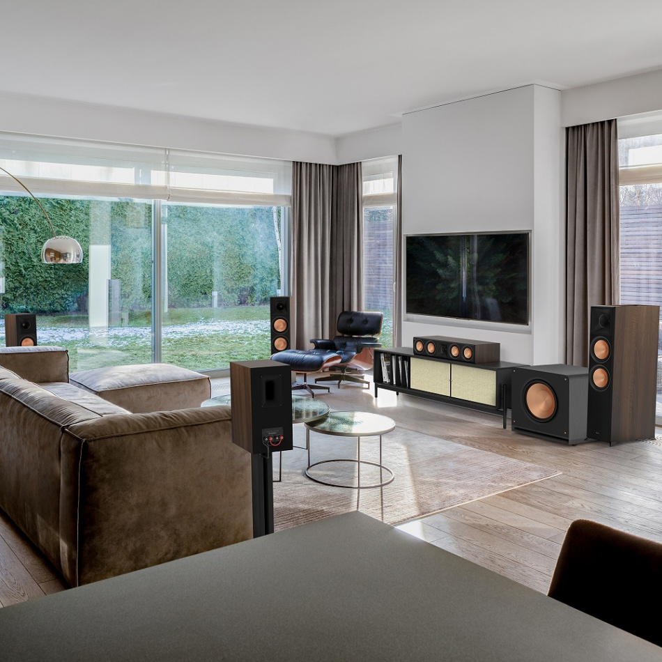 Klipsch RP-1600SW aktiv subwoofer med trådlös möjlighet, svart