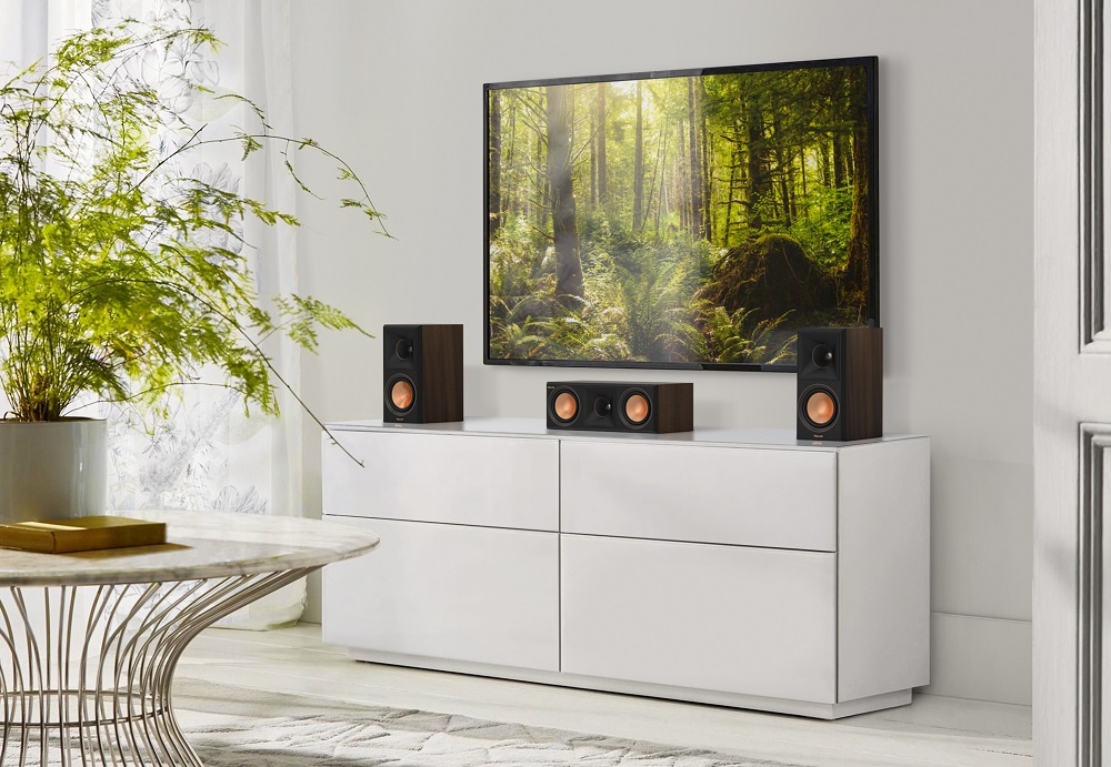 Klipsch RP-500M II hornladdade stativhögtalare, valnöt par