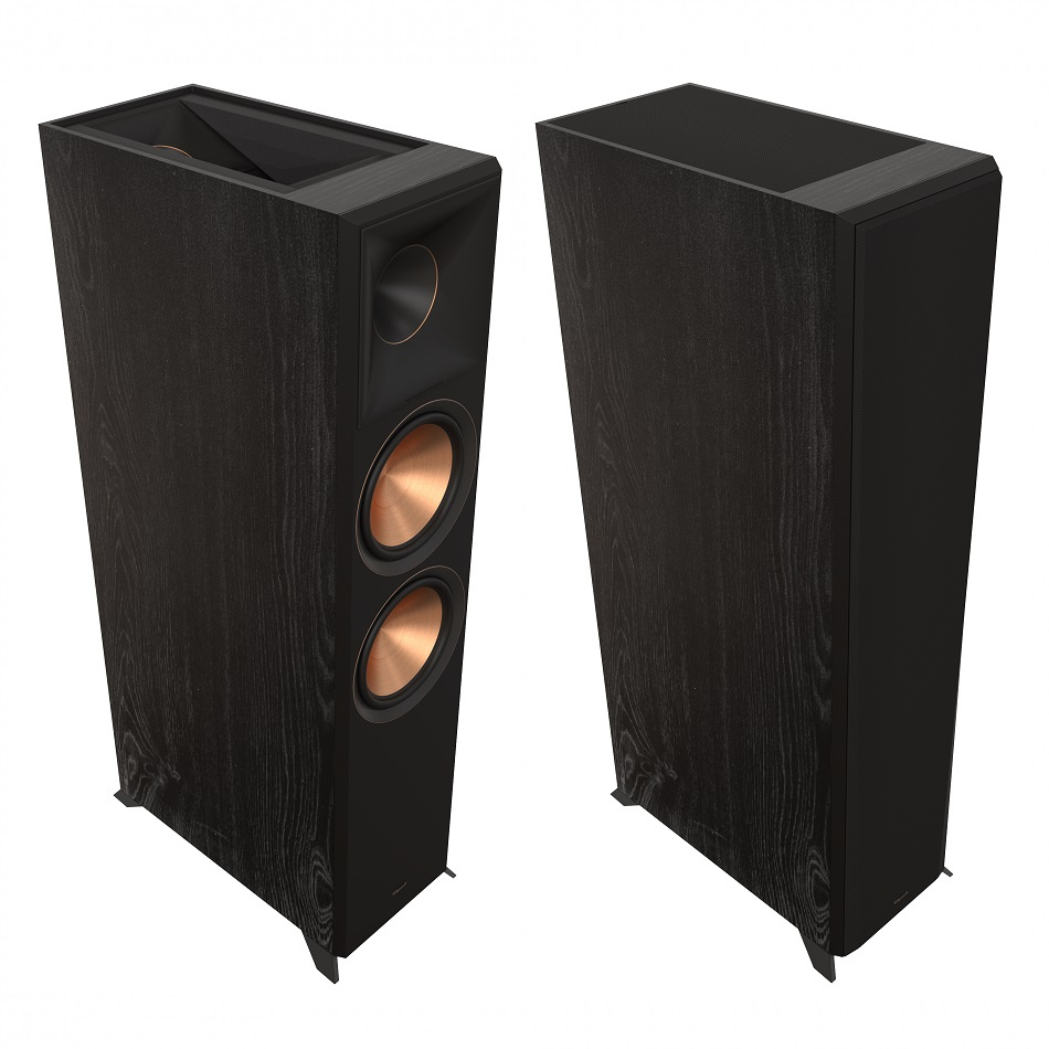 Klipsch RP-8060FA II hornladdad golvhögtalare med Dolby Atmos, svart par