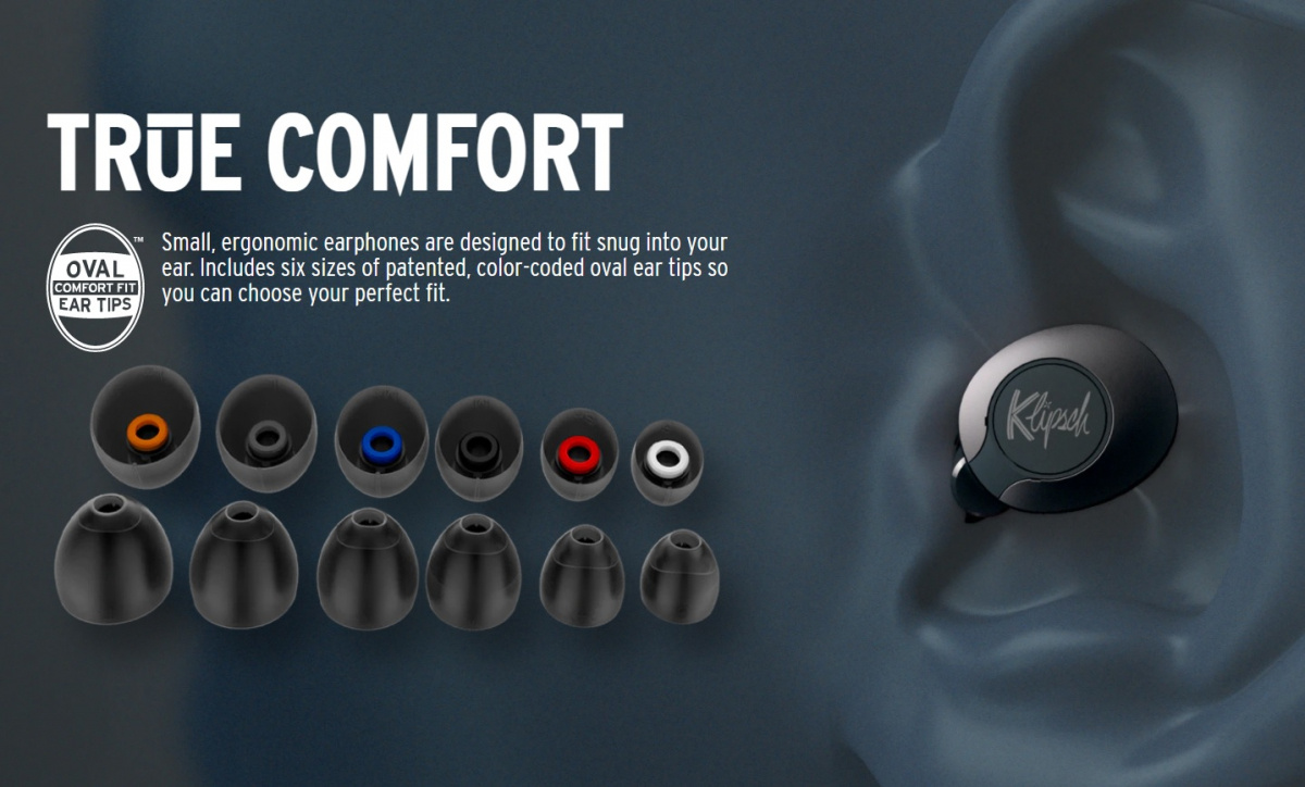 Klipsch T5 II True Wireless in-ear hörlurar, gunmetal