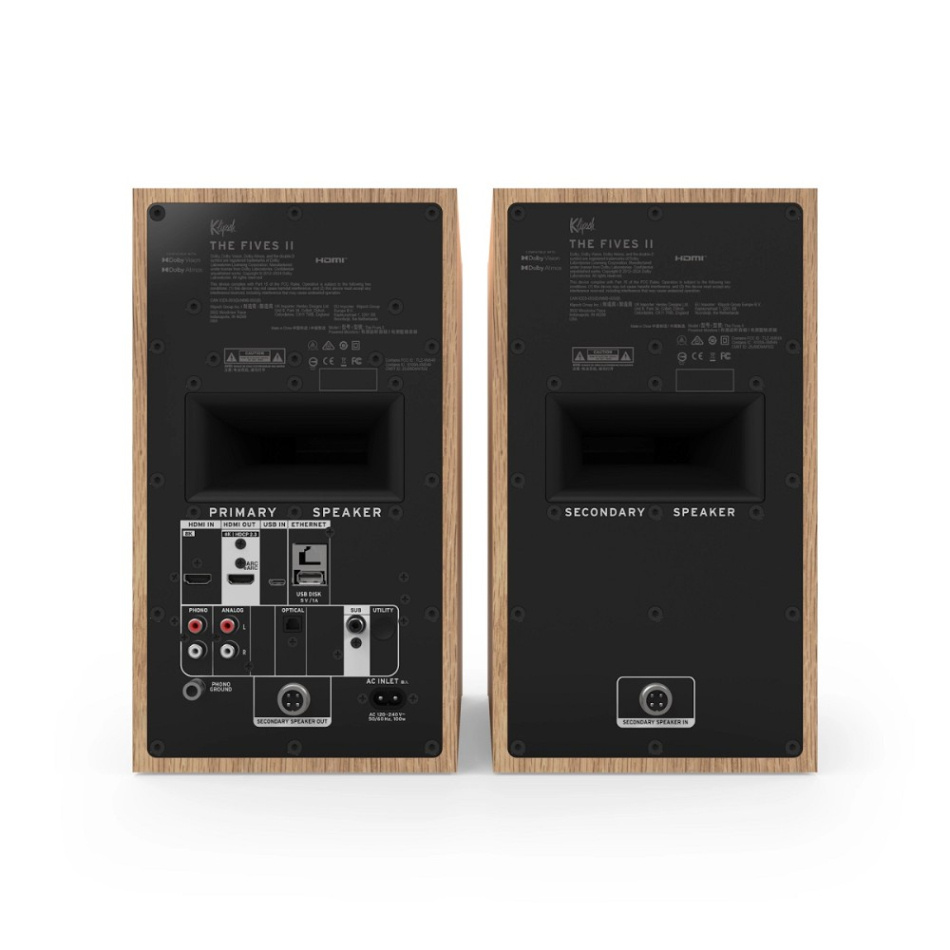 Klipsch The Fives II aktiva streaminghögtalare med HDMI & Dolby Atmos, ek par