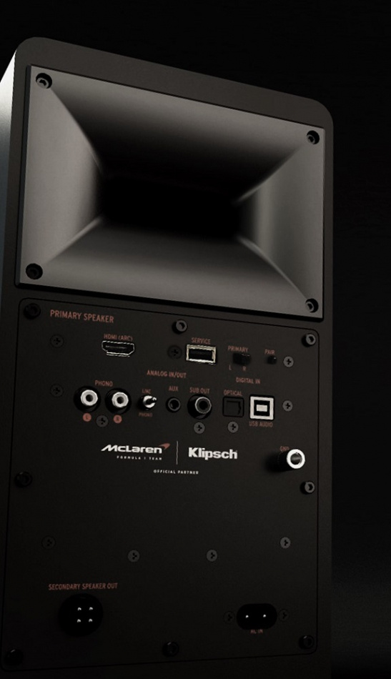 Klipsch The Fives McLaren Edition aktiva högtalare med HDMI, svart par
