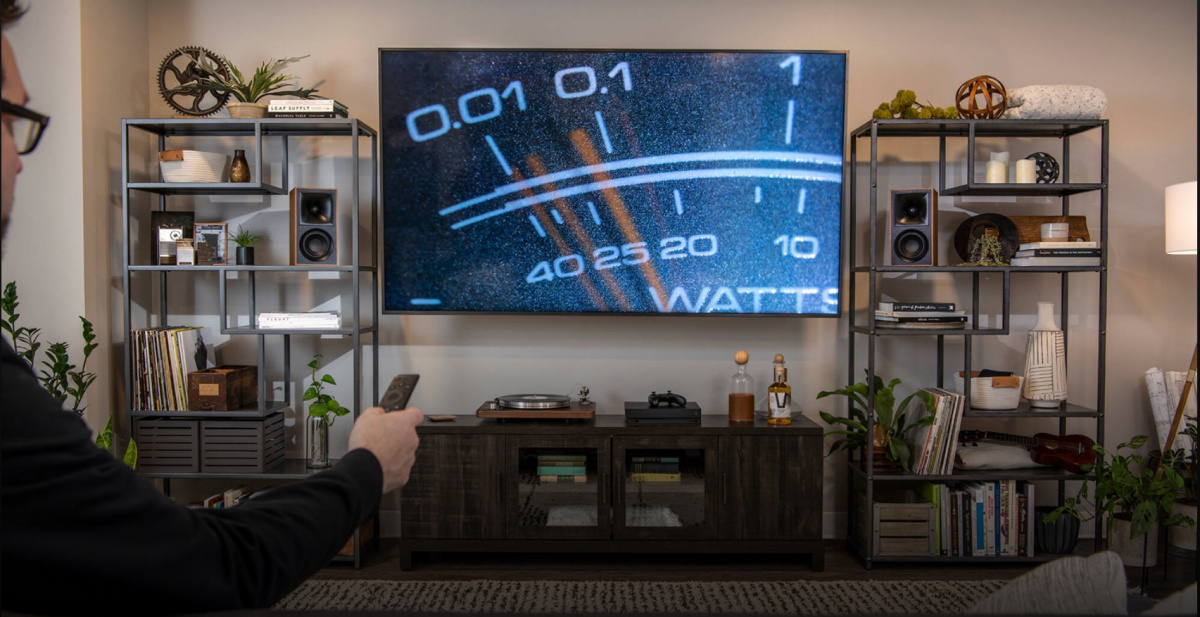 Klipsch The Fives aktiva högtalare med HDMI ARC, Bluetooth, RIAA-steg & DAC, valnöt par