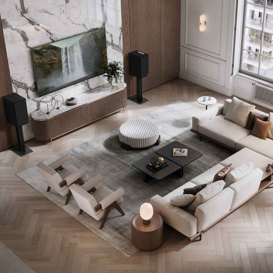 Klipsch The Nines aktiva högtalare med fri WiiM Mini, HDMI ARC, Bluetooth & RIAA, svarta