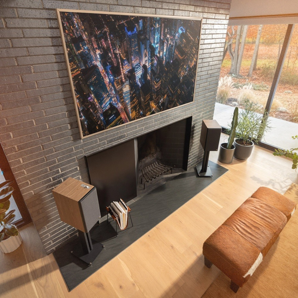 Klipsch The Nines II streaminghögtalare med HDMI, Dolby Atmos & Dirac Live, valnöt par