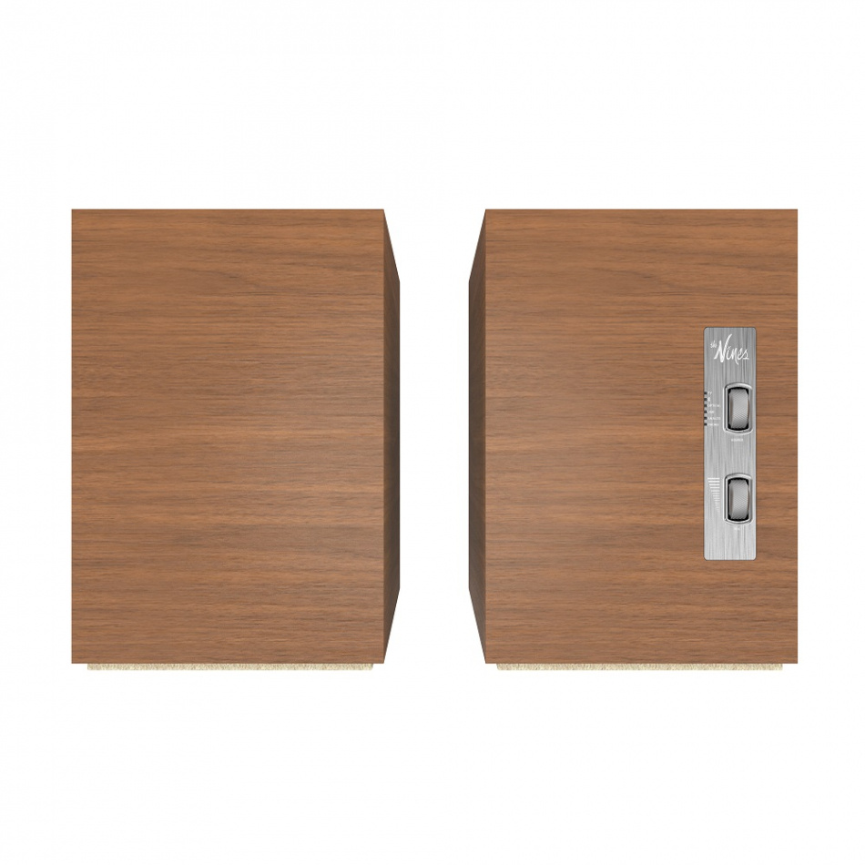 Klipsch The Nines aktiva högtalare med fri WiiM Mini, HDMI ARC, Bluetooth & RIAA, valnöt