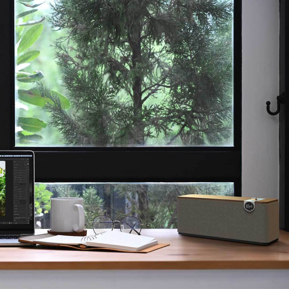 Klipsch The One Plus aktiv högtalare med Bluetooth & USB-C, valnöt