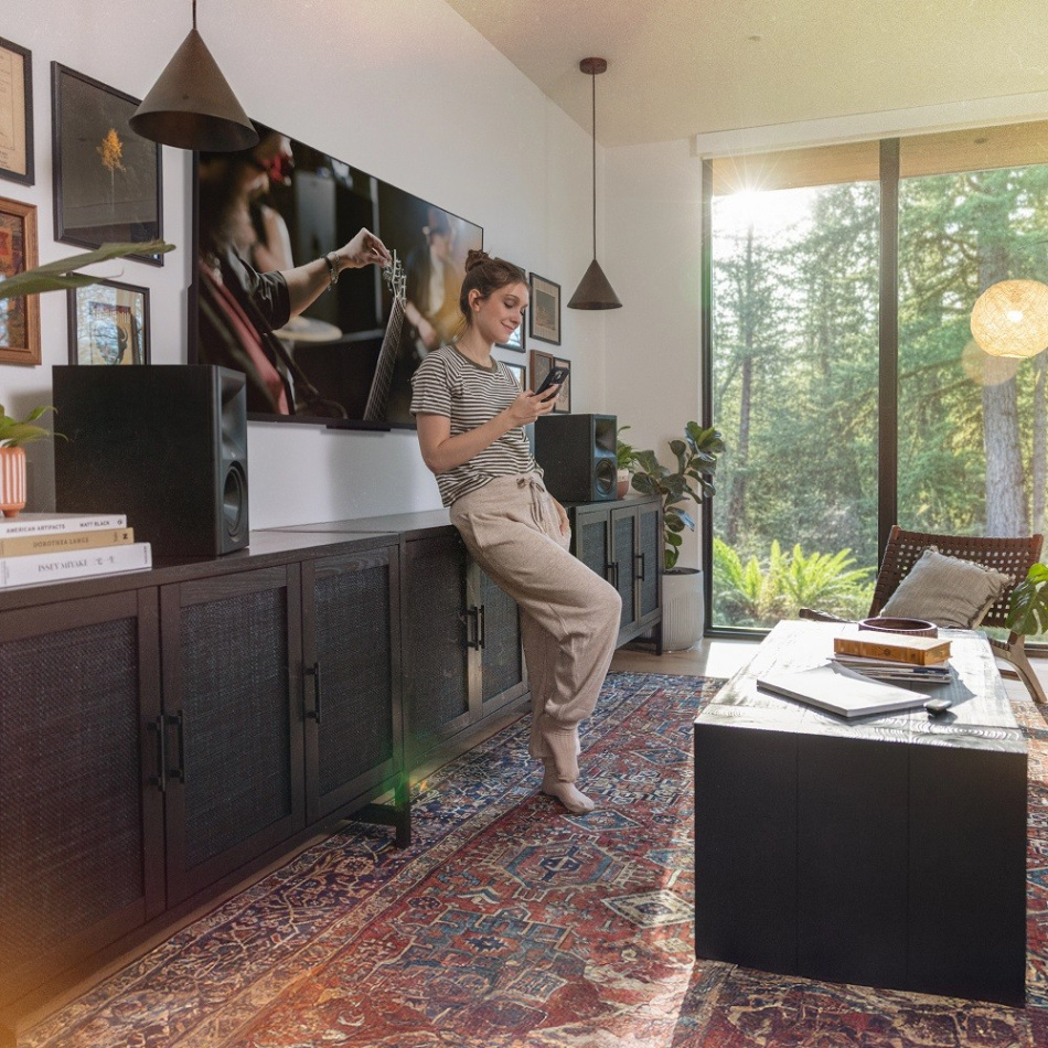 Klipsch The Sevens II aktiva streaminghögtalare med HDMI & Dolby Atmos, svart par