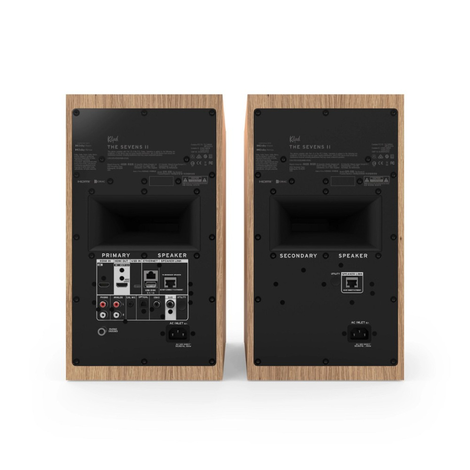 Klipsch The Sevens II streaminghögtalare med HDMI, Dolby Atmos & Dirac Live, ek par