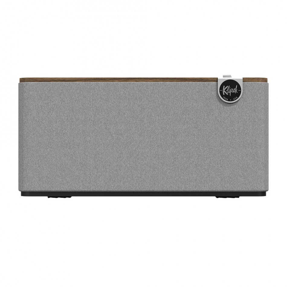 Klipsch The Three Plus aktiv högtalare med Bluetooth & USB-C, valnöt Returexemplar