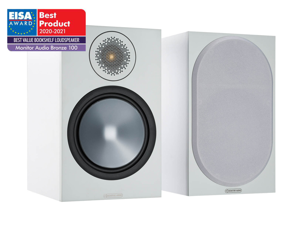 Monitor Audio Bronze 100 6G stativhögtalare, vitt par