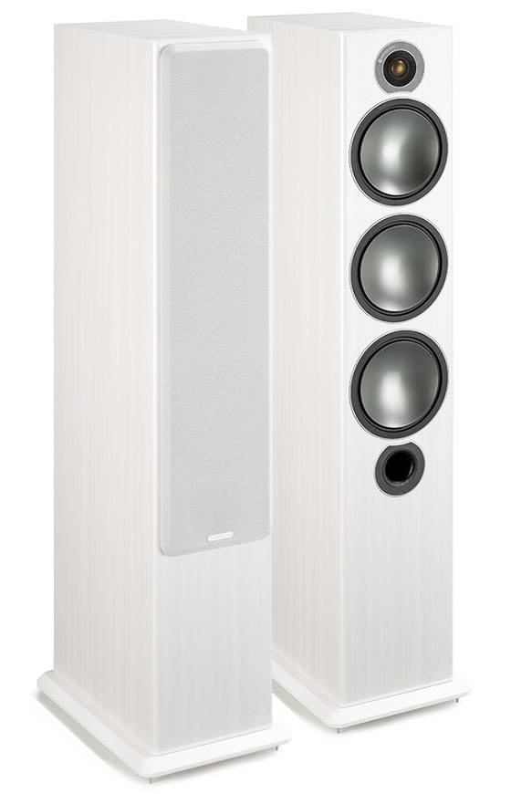 Monitor Audio Bronze 6 golvhögtalare, vit ask