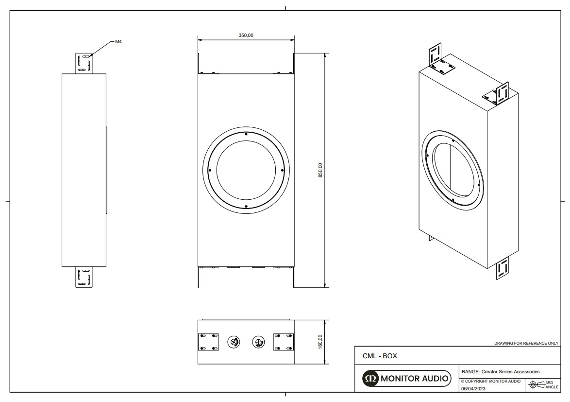 Monitor Audio CML-BOX backbox för infällnadshögtalare, styck