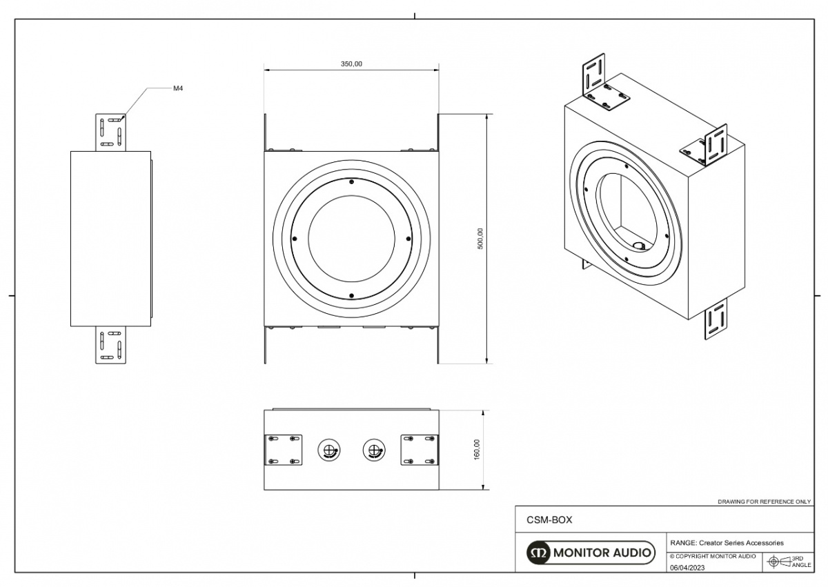 Monitor Audio CSM-BOX backbox för infällnadshögtalare, styck