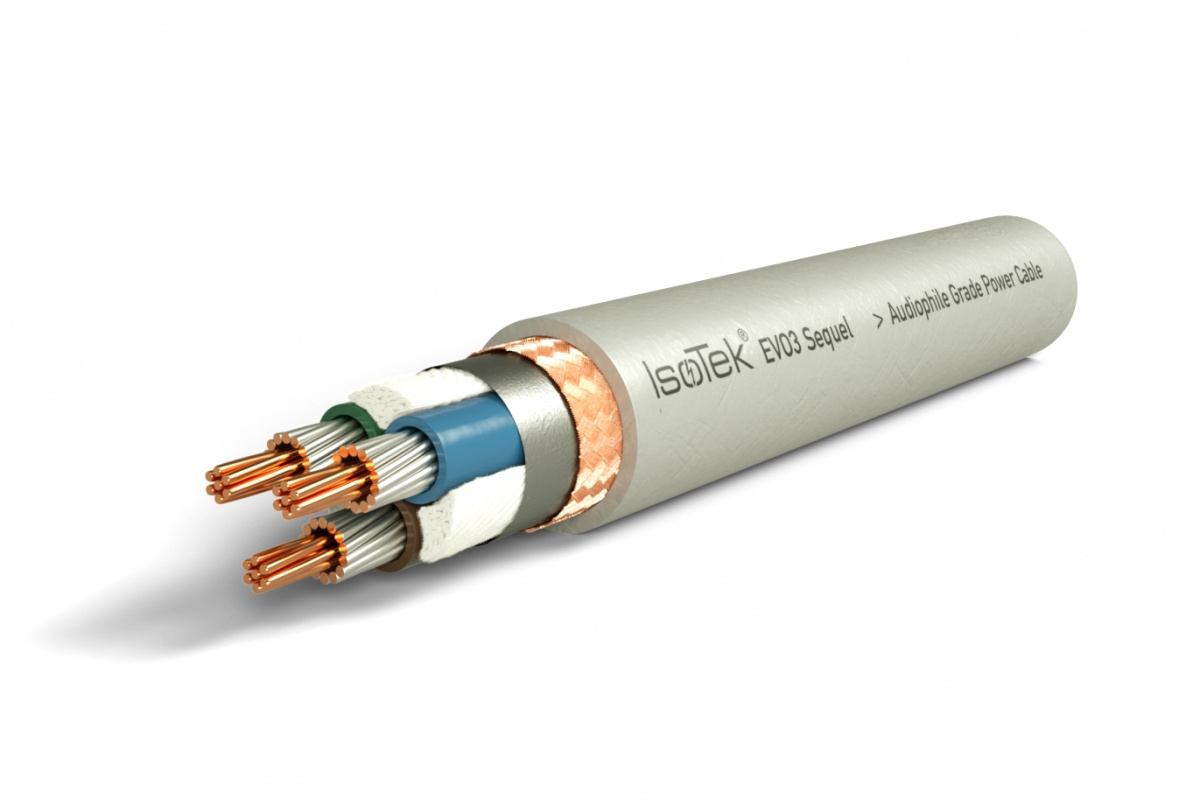 Isotek EVO3 Sequel ojordad nätkabel med C7-kontakt, 2 meter
