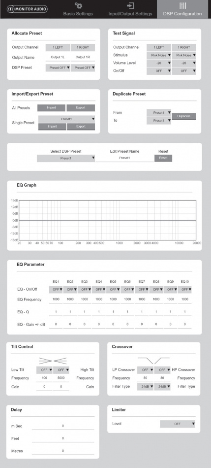 Monitor Audio IA200-2C, bryggkopplingsbart slutsteg med DSP