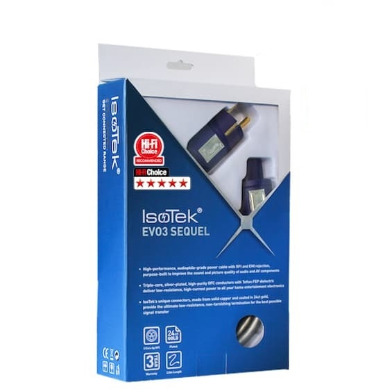 Isotek EVO3 Sequel jordad nätkabel med C15-kontakt, 2 meter