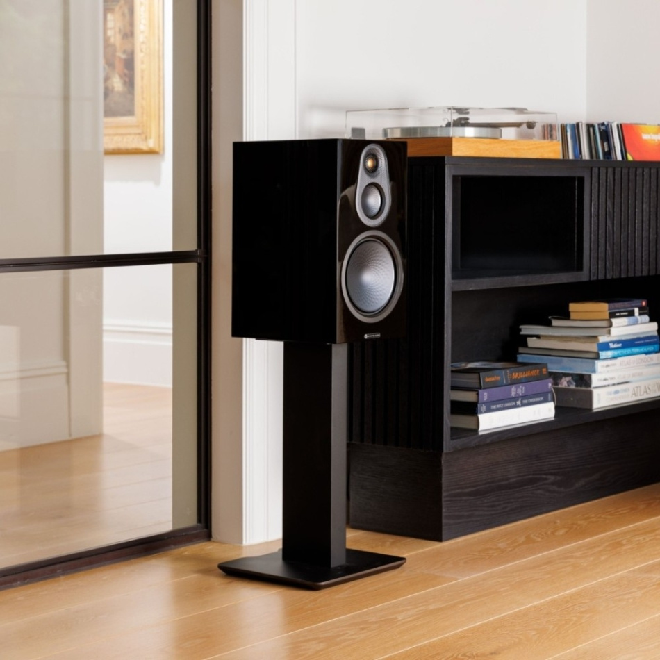Monitor Audio Silver 100 8G stativhögtalare, pianosvart par