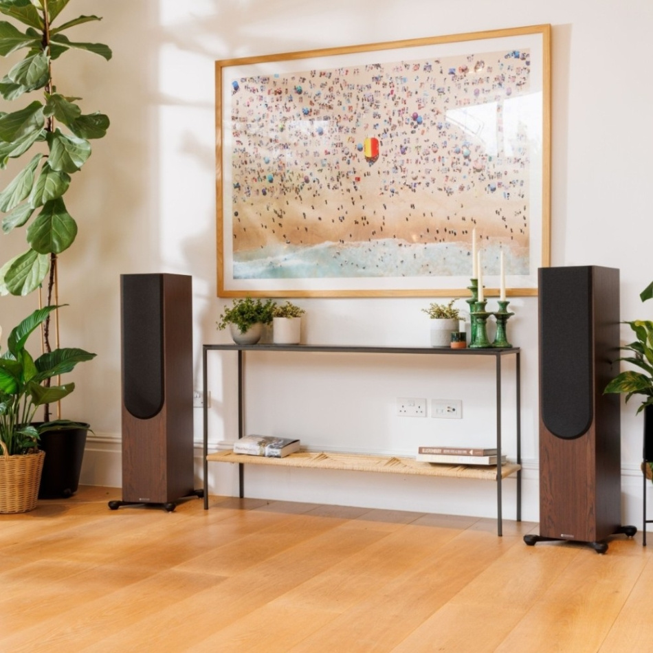 Monitor Audio Silver 500 8G golvhögtalare, valnöt par