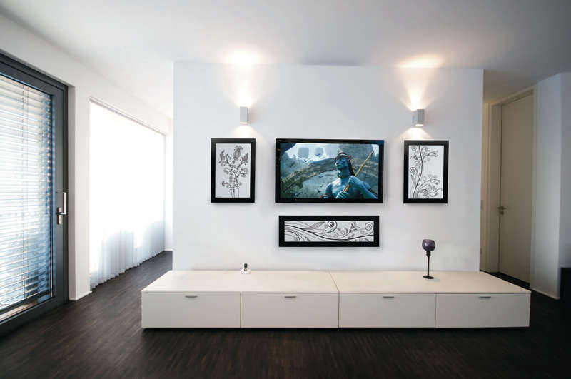 Monitor Audio SoundFrame SF-1 On-Wall vägghögtalare pianosvart, styck