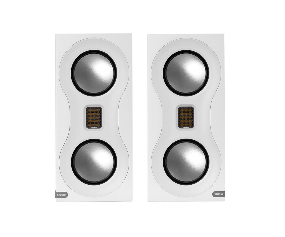 Monitor Audio Studio, stativhögtalare vitt par