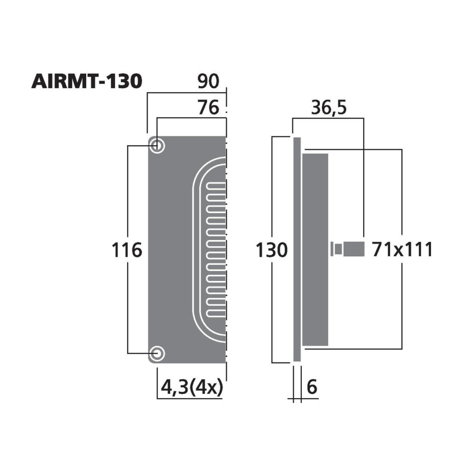 Monacor AIRMT-130 högtalarelement banddiskant