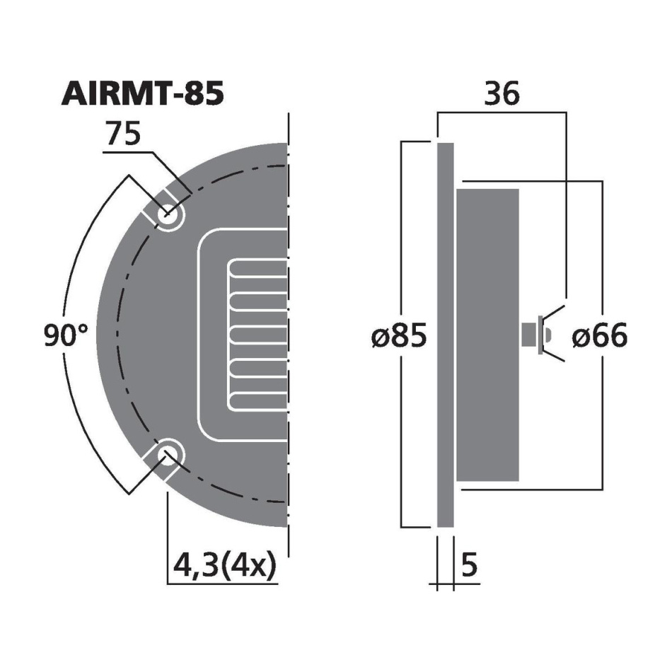 Monacor AIRMT-85 högtalarelement banddiskant