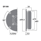 Monacor DT-99 högtalarelement diskant Monacor DT-99 högtalarelement diskant