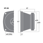 Monacor HT-30 Högtalarelement PA-diskant Monacor HT-30 Högtalarelement PA-diskant