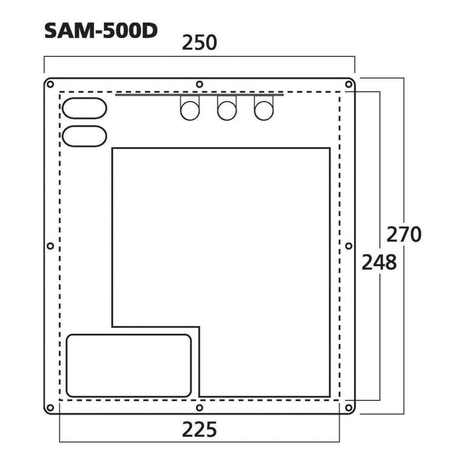 Monacor SAM-500D inbyggnadsförstärkare för subwoofer