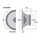 Monacor SP-202PA mellanregister/baselement Monacor SP-202PA mellanregister/baselement