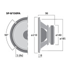 Monacor SP-8/150PA mellanregister/baselement Monacor SP-8/150PA mellanregister/baselement