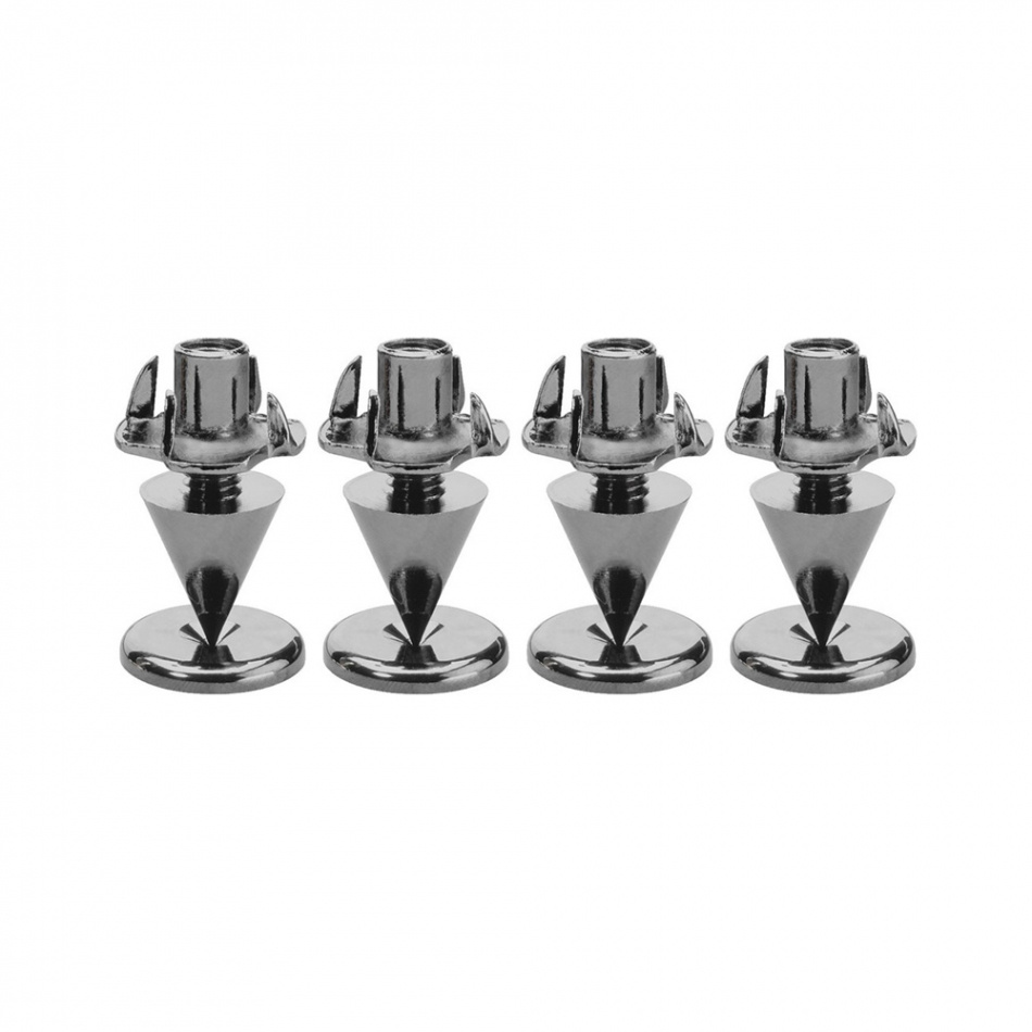 Monacor SPS10-Black Chrome spikes i metall, 4-pack
