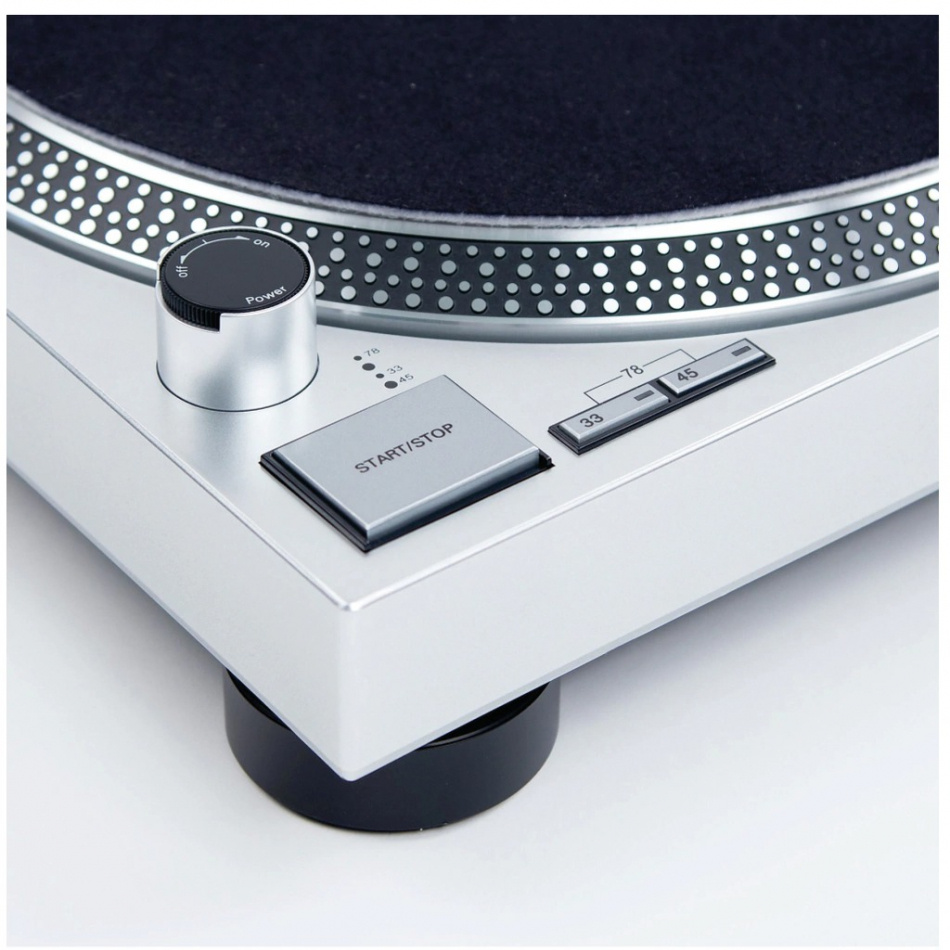 Audio Technica AT-LP120XUSB vinylspelare med RIAA-steg och USB, silver