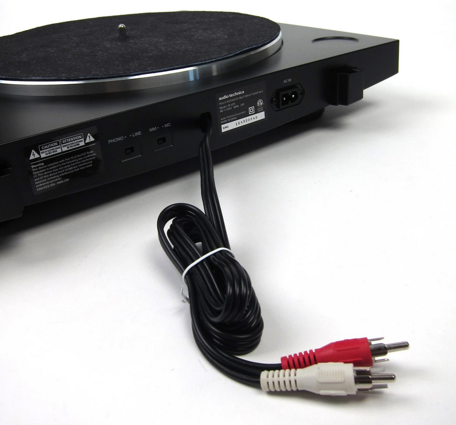 Audio Technica AT-LP3 vinylspelare med AT91-pickup, svart