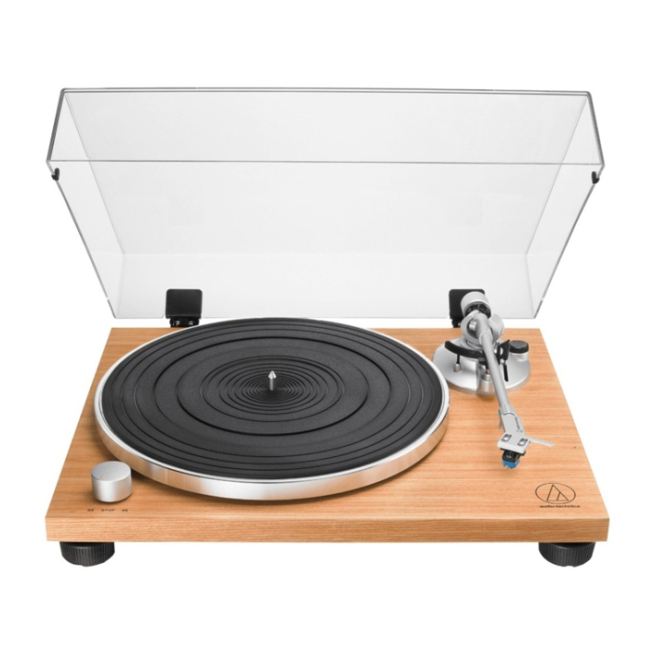 Audio Technica AT-LPW30TK skivspelare med RIIA & AT-VM95C-pickup, teak